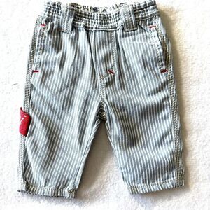Eliane et Lena Pants 1 Month MOI Train Conductor Carpenter blue Stripes Taille 0